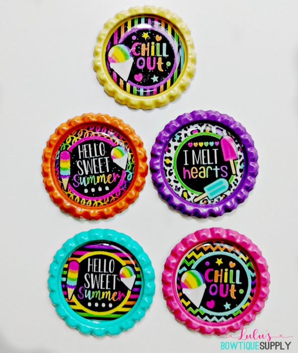Hello Sweet Summer Bottle Cap Set