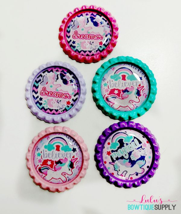 Unicorn Magical Dreamer Bottle Cap Set