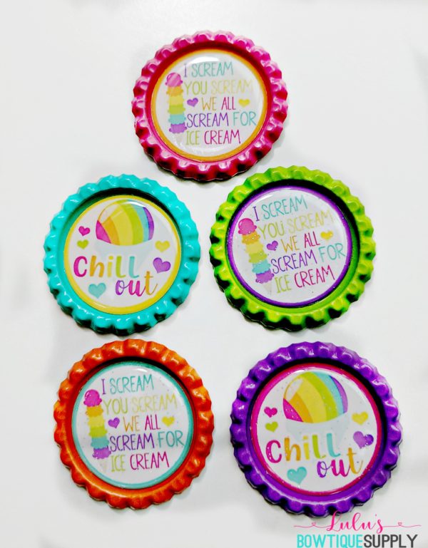 Ice Cream Bottle Cap Set