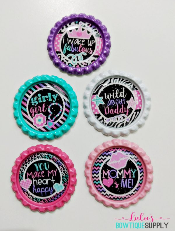 Girly Girl Bottle Cap Set