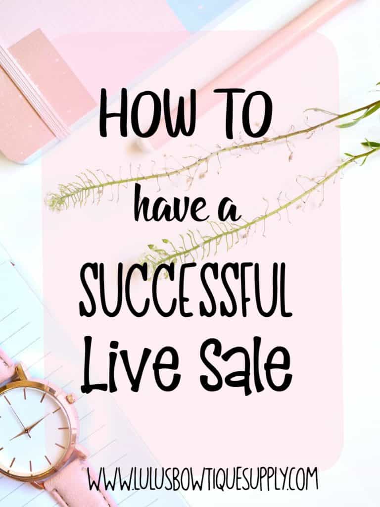 Facebook Live Sale