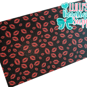 Black/Red Glittered Lips