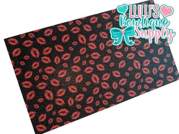 Black/Red Glittered Lips