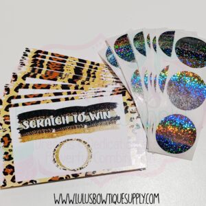 Cheetah Scratch Offs w/ Stickers
