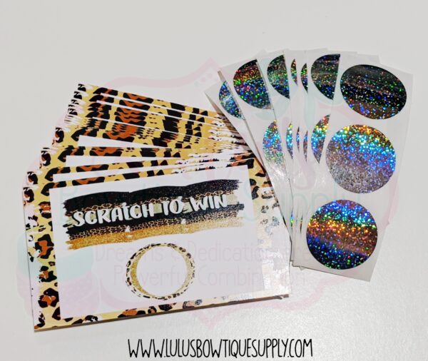 Cheetah Scratch Offs w/ Stickers