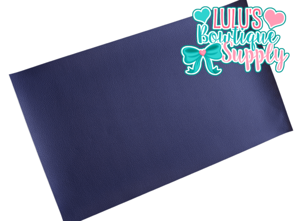 Navy Solid Faux Leather