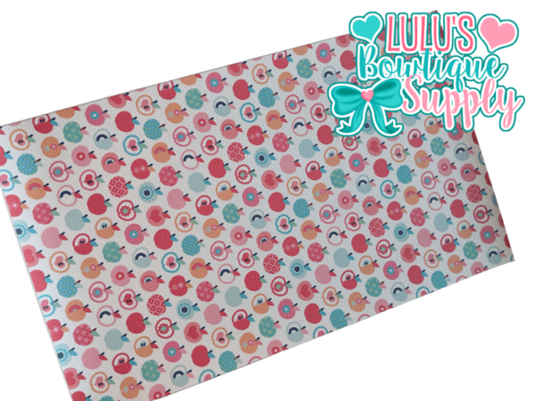 Pink Apples Faux Leather
