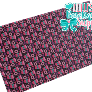 Black Lattes Faux Leather