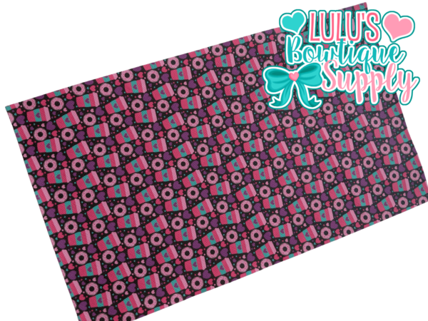 Black Lattes Faux Leather