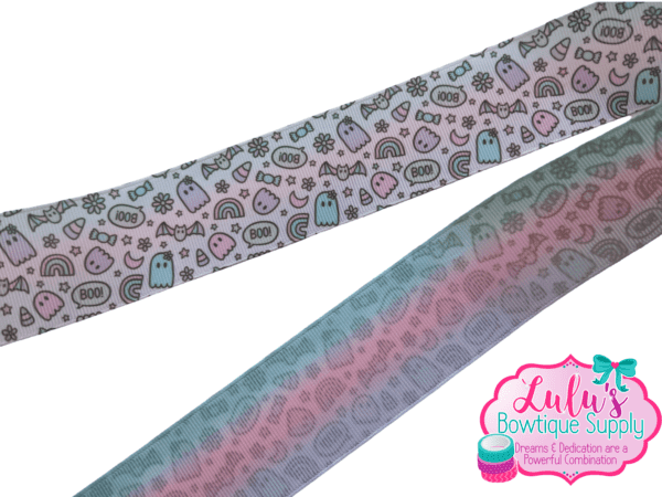 1.5" pink Halloween Double Sided