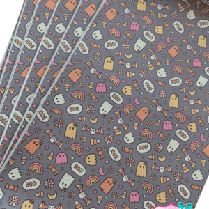 Grey Halloween Faux Leather