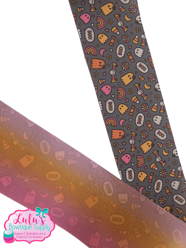 3" Double Sided Grey Halloween