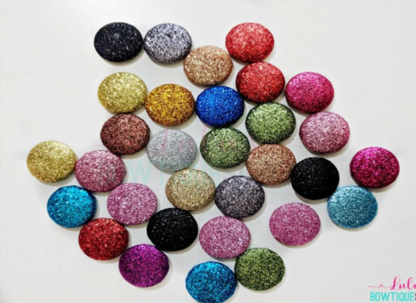 Flatback Glitter Buttons 10pcs
