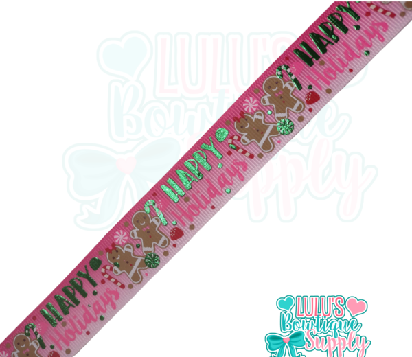 7/8 Happy Holidays Pink Ombre - Image 3