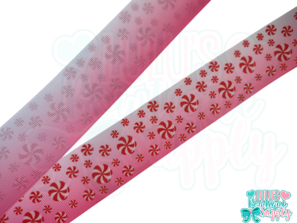 1.5" pink peppermints Double Sided